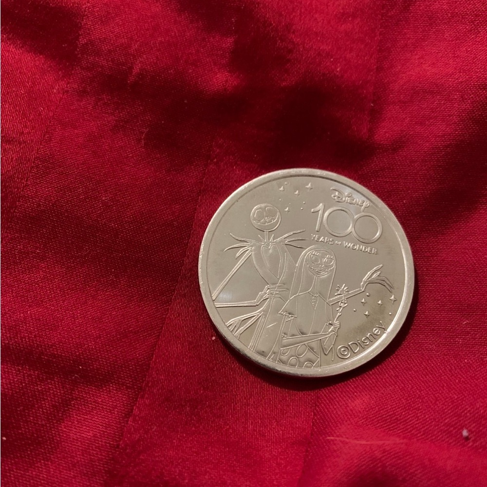 Disney NIGHTMARE BEFORE CHRISTMAS Jack Sally Disney 100 Years Medallion Coin
